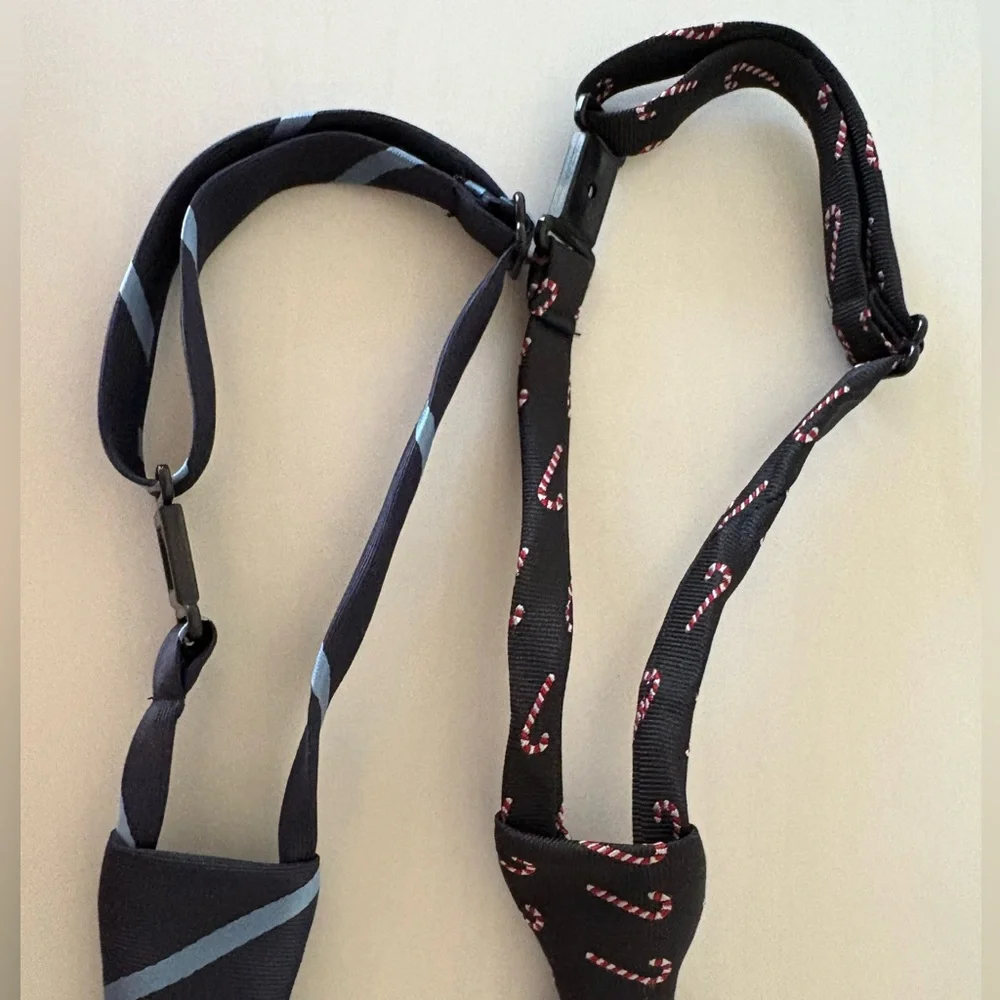 CHILDRENS PLACE Boys Neck Tie Bundle Stripe Candy Cane size 4-7